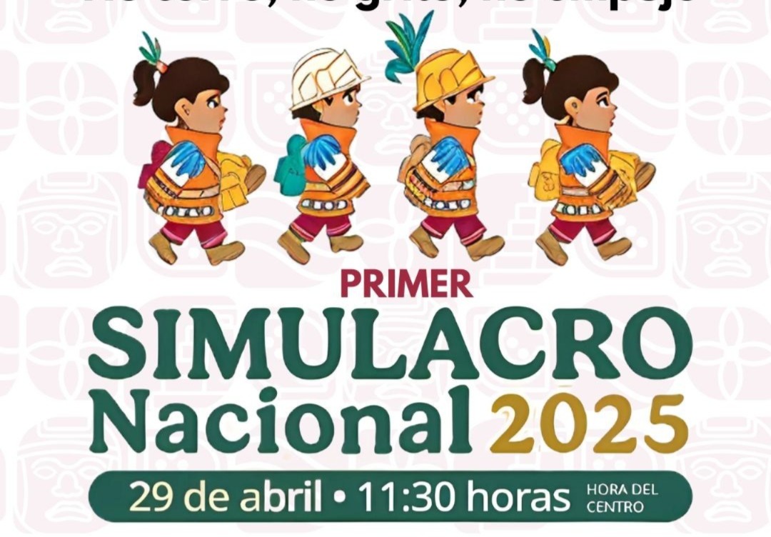 Tabasco se une al Primer Simulacro Nacional 2025 este 29 de abril