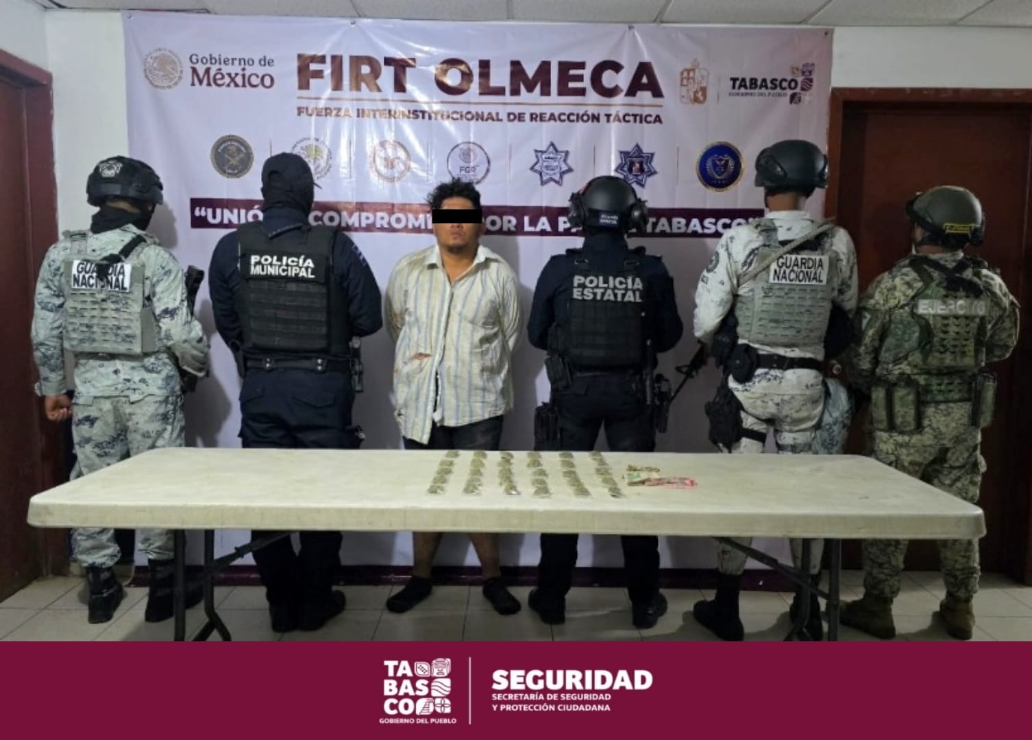 En Comalcalco, detiene la FIRT Olmeca a dos presuntos generadores de violencia