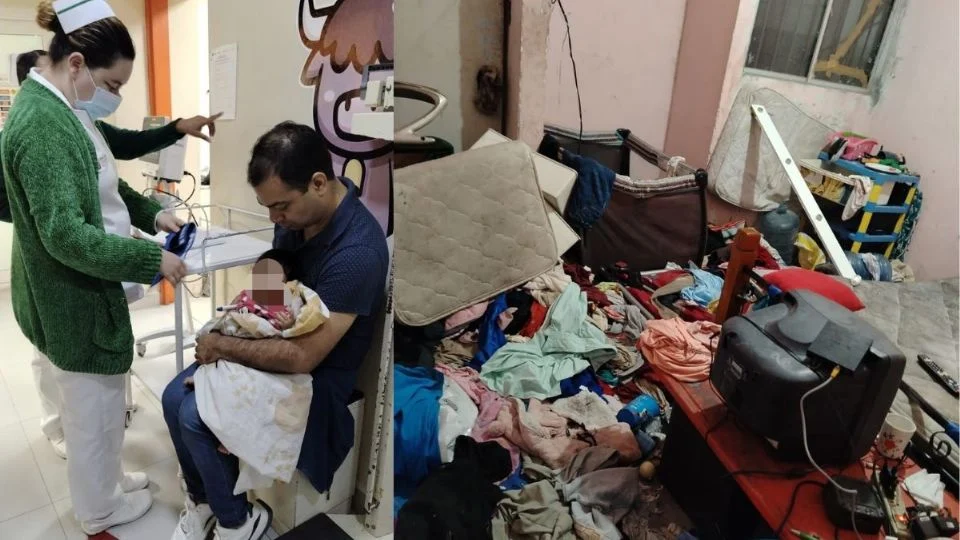 Rescatan a bebé de seis meses en fraccionamiento de Veracruz; vivía en condiciones insalubres