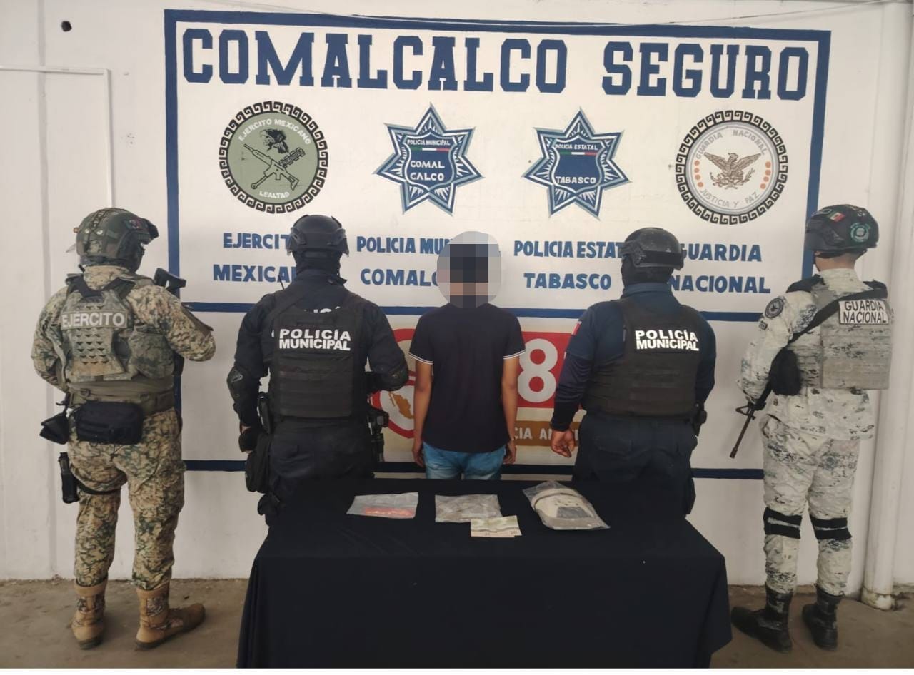 Aseguran a menor de edad con marihuana y “piedra” en Tecolutilla 