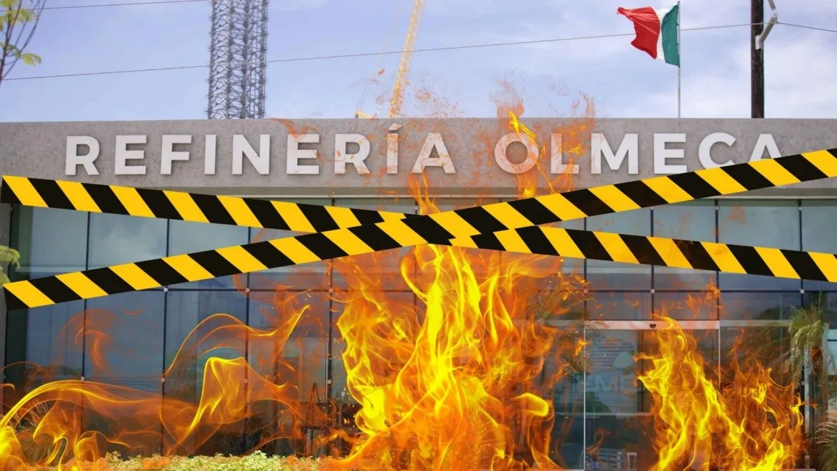 Pemex investiga causa del incendio en la Refinería Olmeca, señala Protección Civil