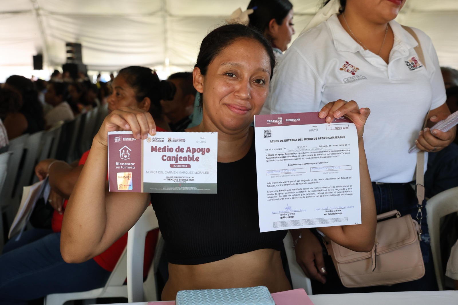 Gobierno del Pueblo contribuye a mejorar alimentación de familias tabasqueñas; entrega Javier May 3 mil apoyos de Bienestar en tu Mesa en Nacajuca