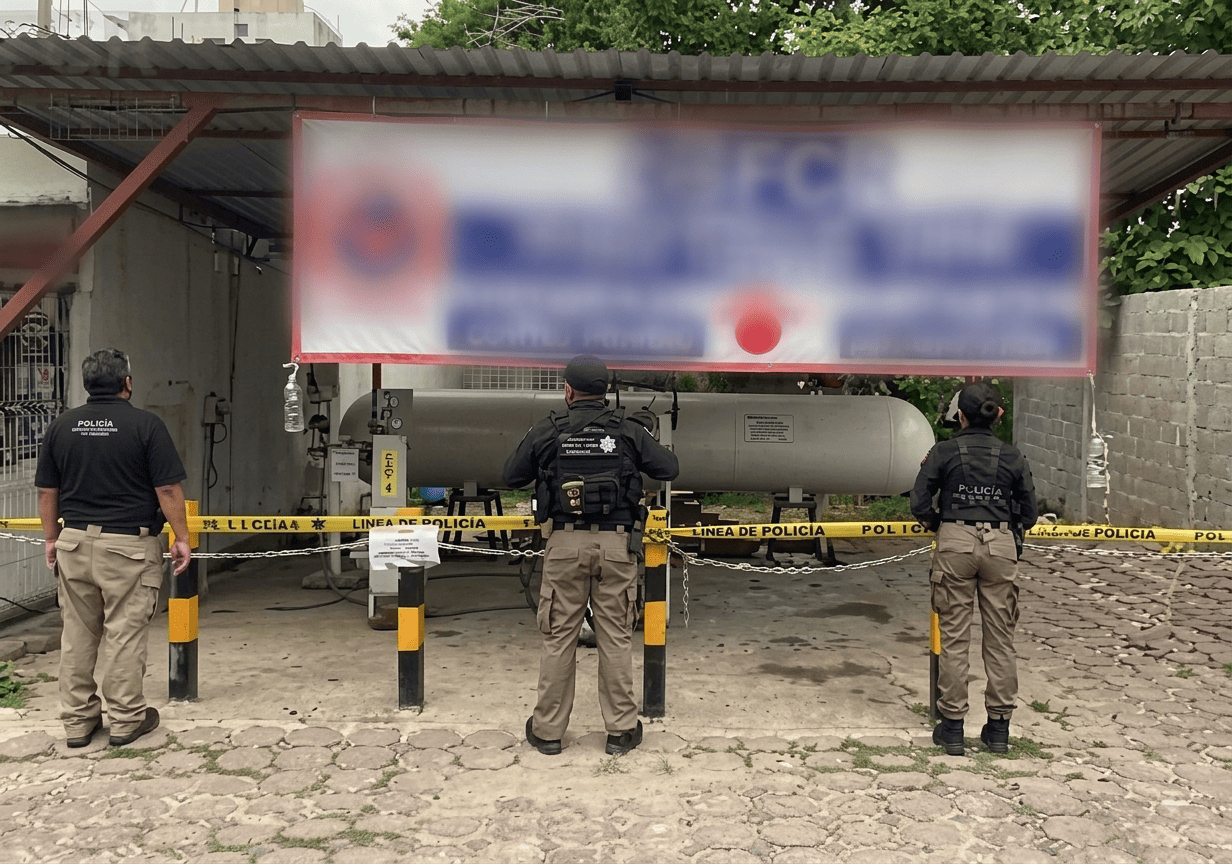 Asegura FGR presunta estación clandestina de gas L.P. en Centro; detienen a una persona