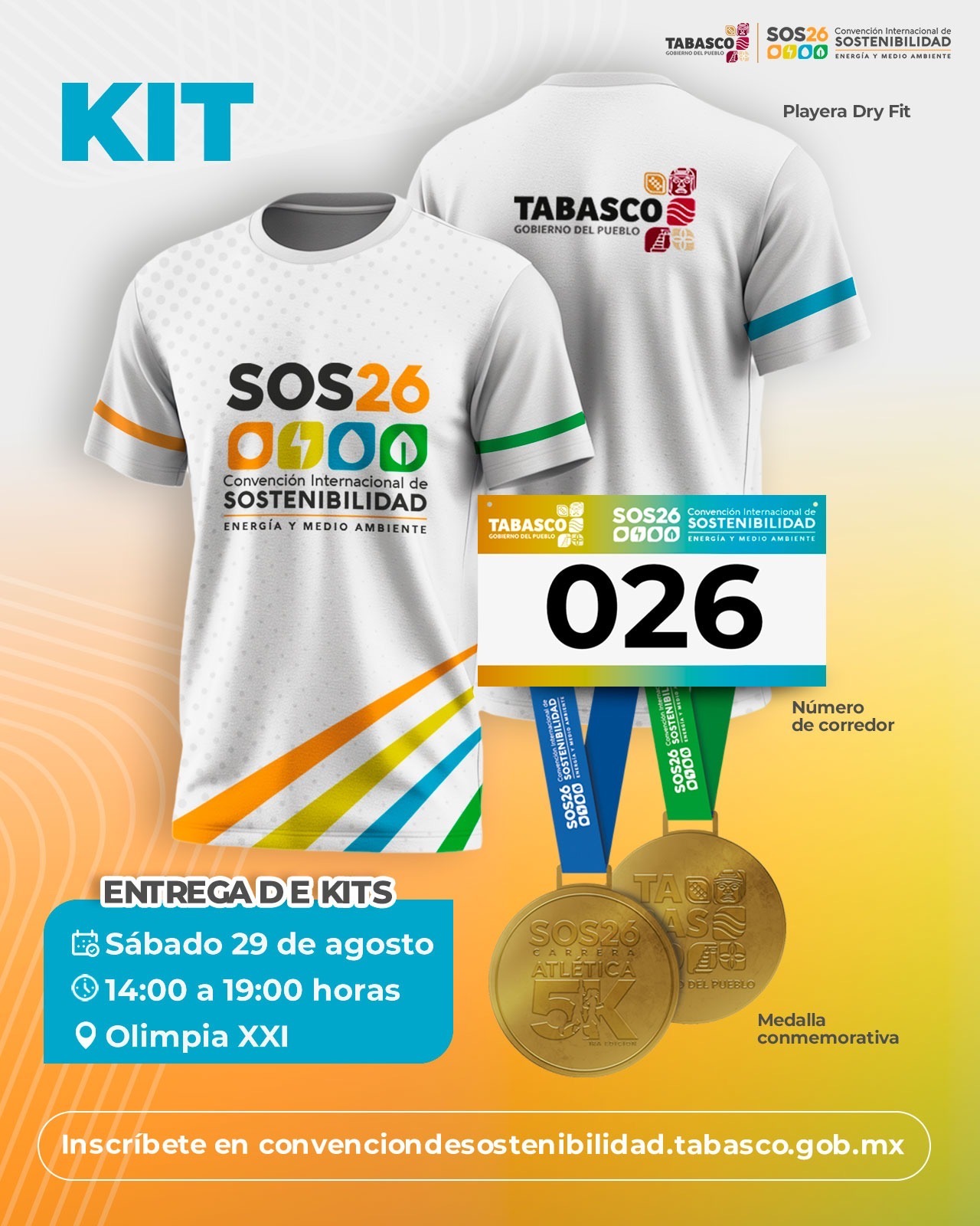 Convoca SEMADES a la primera edición de la Carrera Atlética SOS26 5K