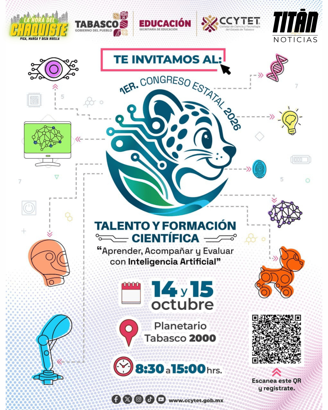 CCYTET realizará el Congreso Estatal de Talento y Formación Científica: “Aprender, Acompañar y Evaluar con Inteligencia Artificial”
