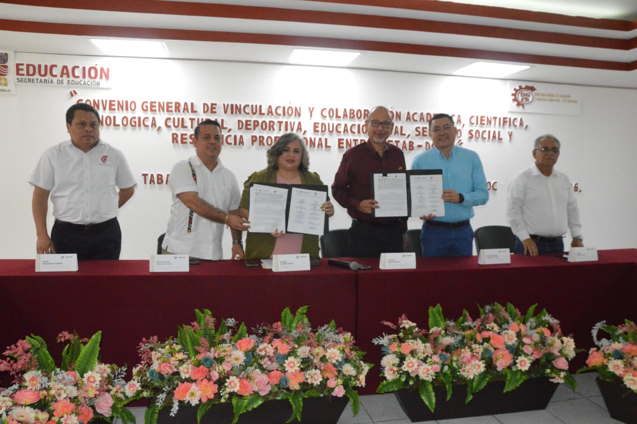 Formalizan SETAB y DGETI convenio para fortalecer la formación integral de las juventudes.